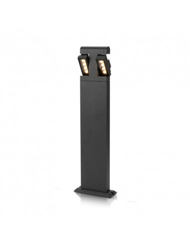 WALLY POTELET RECT 8W 3000K DIFFUSEUR ORIENT GS IP54 MIIDEX VISION-EL 67793