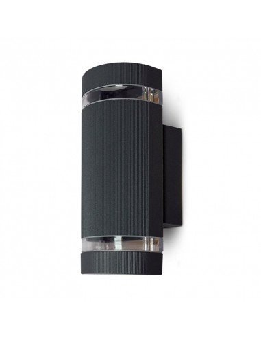Applique Murale GU10 x 2 Gris Anthracite Carignan RD IP54 MIIDEX VISION-EL 700301