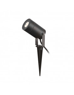 LYS PROJECTEUR PIQUET 12V 1 X GU5.3 NOIR IP65 SLIM MIIDEX VISION-EL 702830