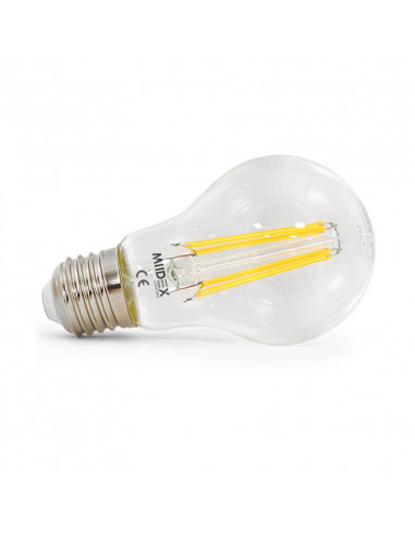 Ampoule LED E27 Bulbe Filament 8,5 Watts 2700K Verre Clair MIIDEX VISION-EL 71431