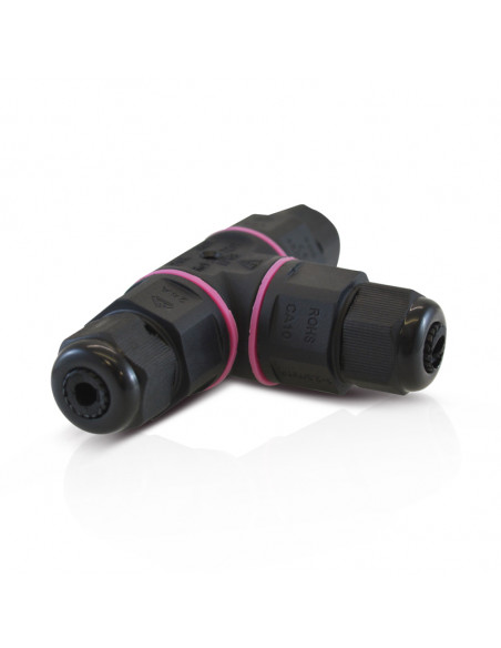 CONNECT ETANCHE FORME T IP68 250V NOIR 3 FILS MIIDEX VISION-EL 7211