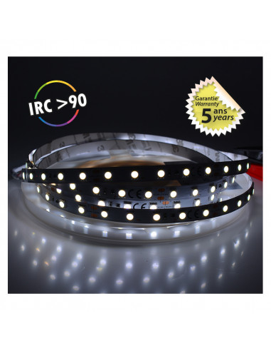 BANDEAU BLC 6000K 5M 60LED 12,4W/M IP20 24V BOITE 5ANS MIIDEX VISION-EL 751652