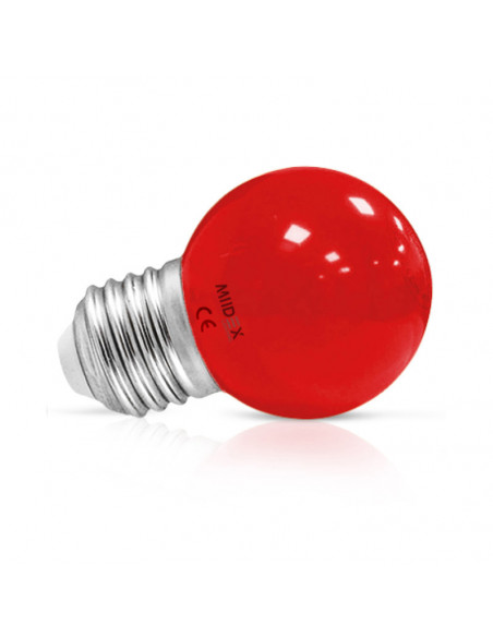 LED 1W BULB E27 ROUGE BLISTER MIIDEX VISION-EL 76182