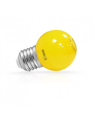 LED 1W BULB E27 JAUNE BLISTER X2 MIIDEX VISION-EL 76202