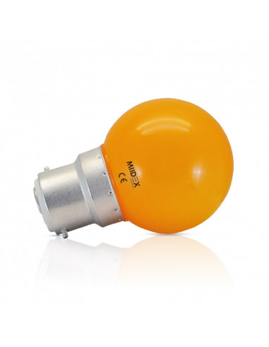 LED 1W BULB B22 ORANGE BOITE MIIDEX VISION-EL 7647