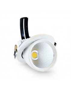 Spot LED BOUTICA Escargot Rond Inclinable et Orientable 30W 3000K IRC90 D.150mm MIIDEX VISION-EL 76740