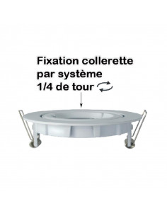 Support plafond Rond 1/4 de tour Orientable Blanc Ø95 mm MIIDEX VISION-EL 7711 2