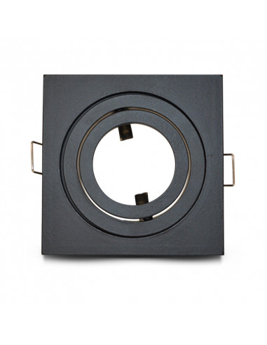 COLLERETTE CARRE DECLIPS SUPPORT DE SPOT 88 X 88MM ALU NOIR MIIDEX VISION-EL 77121