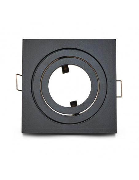 COLLERETTE CARRE DECLIPS SUPPORT DE SPOT 88 X 88MM ALU NOIR MIIDEX VISION-EL 77121