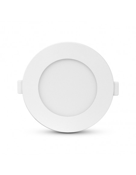 Plafonnier LED Blanc Ø128mm 6W 3000K SLIMY Downlight PC MIIDEX 77490