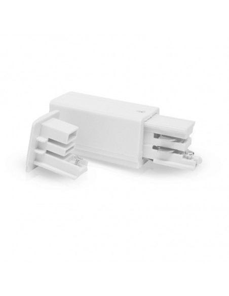 Connecteur Triphase Alimentation et Fin Gauche Blanc RAIL 3A 230V MIIDEX 8222