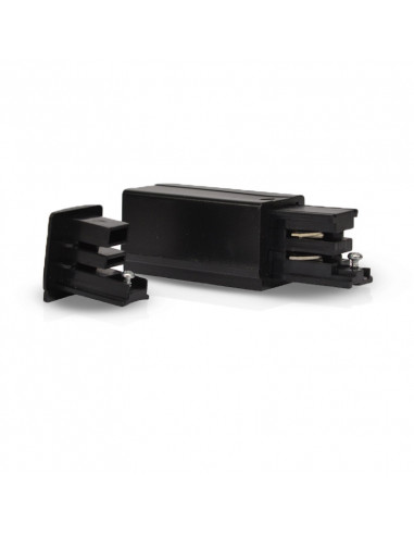 RAIL 3A CONNECT TRIPHASE ALIM ET FIN NOIR GAUCHE 230V MIIDEX VISION-EL 8223