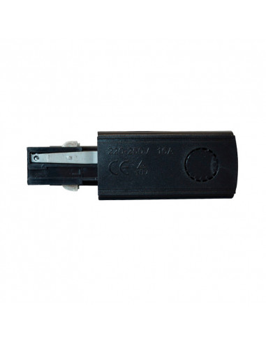 RAIL 3A CONNECT TRIPHASE ALIM ET FIN NOIR GAUCHE 230V MIIDEX VISION-EL 8223