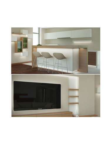 PROFILE PLAT 2000MM ALU BRUT* MIIDEX VISION-EL 9829
