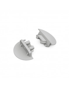 Terminaison Gris pour Profile Rainure Pack de 2 MIIDEX VISION-EL 9868