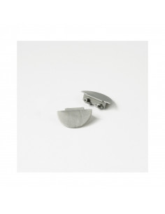 Terminaison Gris pour Profile Rainure Pack de 2 MIIDEX VISION-EL 9868 2