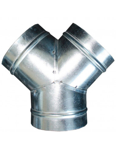 Dérivation (culotte) 45 degrés en acier galvanisé D 160x125x125 mm S&P (UNELVENT) 860676