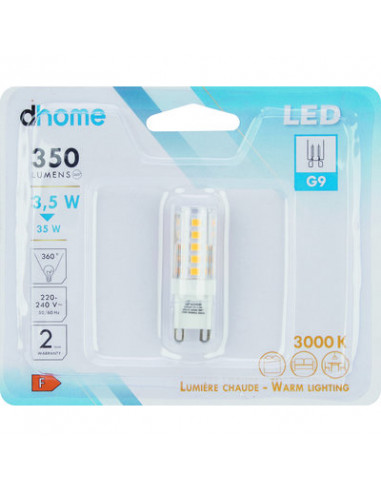 AMP LED G9 3000K 350LM DHOME G9TC-022 3000K