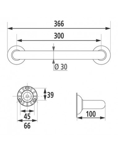 BARRE ALU EPOXY BLC 30 CM PELLET 049130