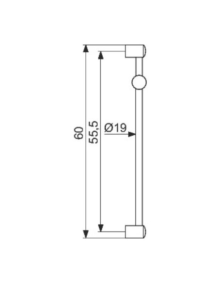 BARRE DOUCHE D19 BLANC MOLETTE ODYSSEA 1011004W