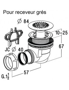 BONDE SIPHOIDE A COLLER/SOUDER NICOLL 0205001 2