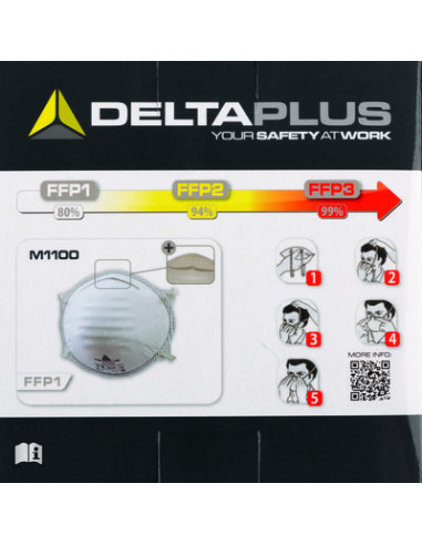 BTE 20 MASQUES ANTI-POUSS FFP1 DELTA PLUS M1100C