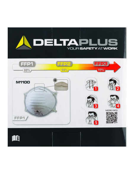 BTE 20 MASQUES ANTI-POUSS FFP1 DELTA PLUS M1100C