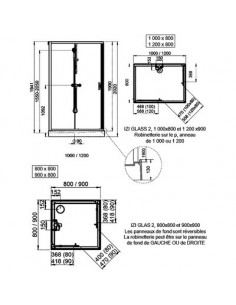 CABINE IZIGLASS2 90X90 AN COUL VS LEDA L11IZC00901 2