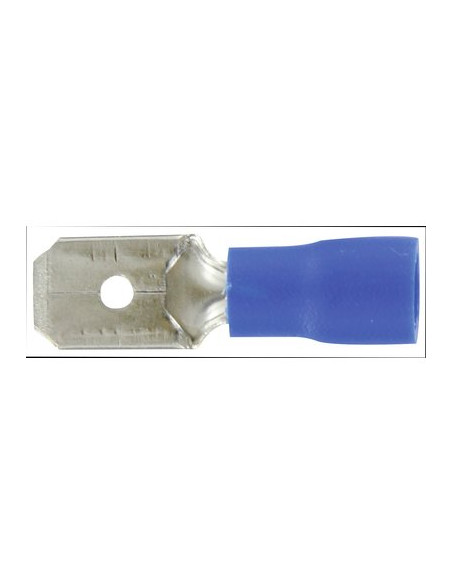 CLIP MALE BLEU 6,35MM (10 pièces) DHOME MDD 2-250