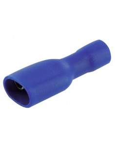 COSSE ISOL FEM BLEU 6,35MM (10 pièces) DHOME FDFD 2-250