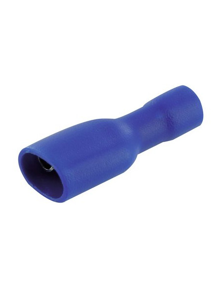 COSSE ISOL FEM BLEU 6,35MM (10 pièces) DHOME FDFD 2-250