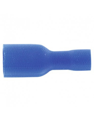 COSSE ISOL FEM BLEU 6,35MM (10 pièces) DHOME FDFD 2-250