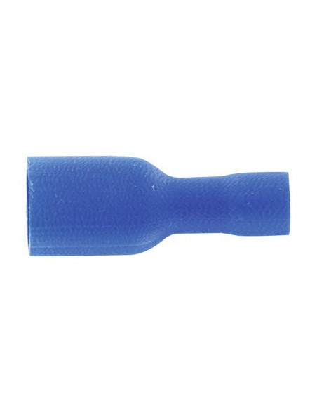 COSSE ISOL FEM BLEU 6,35MM (10 pièces) DHOME FDFD 2-250