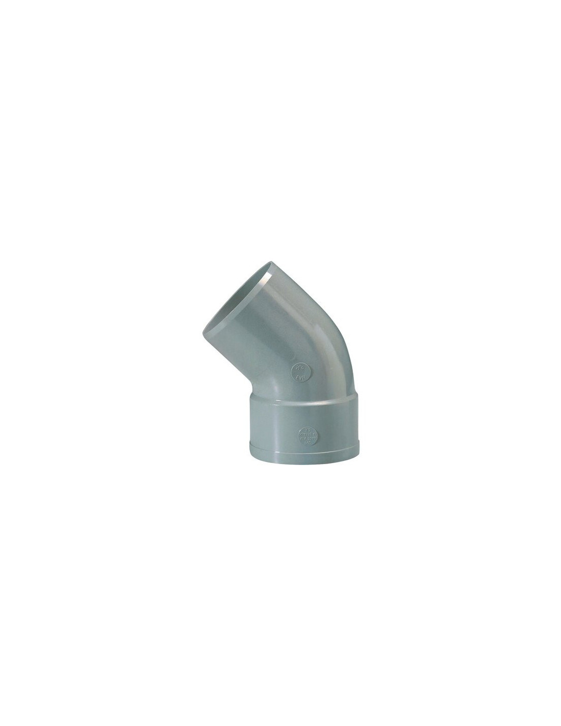 PVC Verloopstuk vierkant op rond 80x80mm lijmmof/ spie grijs - DY