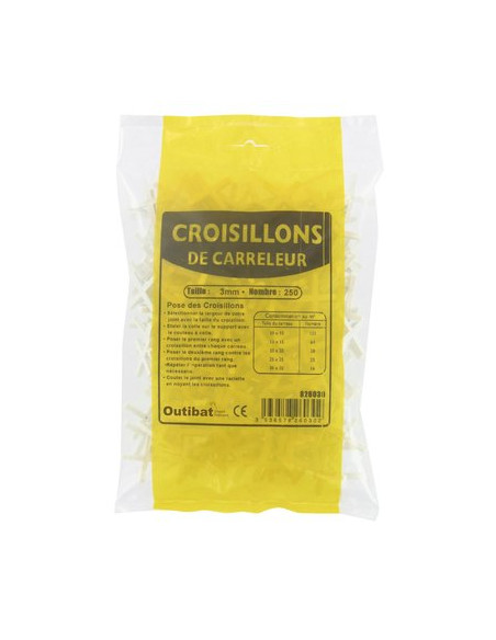CROISILLONS CARRELEUR 3MM/250 OUTIBAT 101303