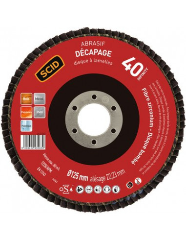 DISQUE LAMELLE ZIRC D125 G60 SCID 30440INF