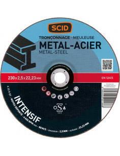 Disque à tronçonner Métaux Pro 230X2.5mm SCID 0186