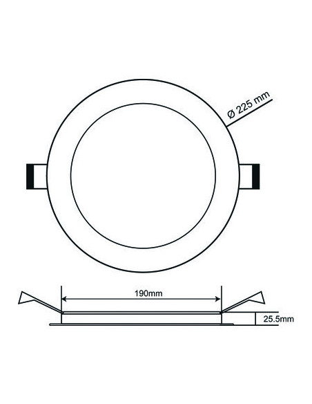 DOWNLIGHT LUDI D225 CCT IP54 DHOME CX-DL266-24W  