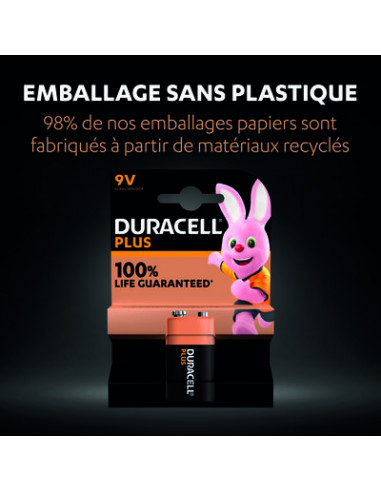 DURACELL PLUS 100% 9V X1 DURACELL 5000394142190