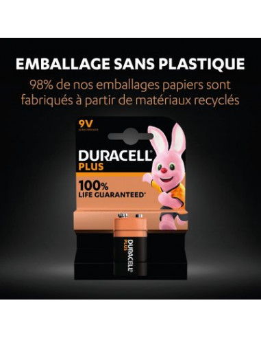 DURACELL PLUS 100% 9V X1 DURACELL 5000394142190