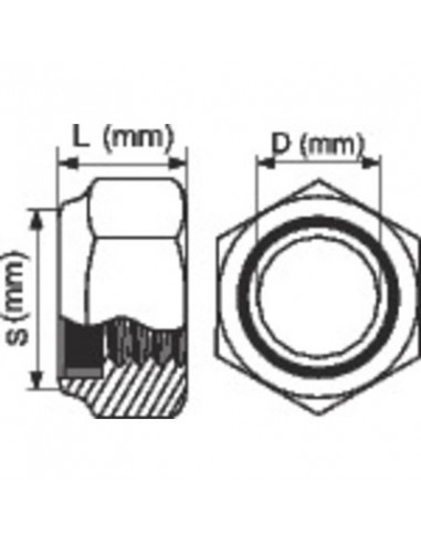 ECROU 6P.ZG.AUTO FREI.10 / 100 VISWOOD 98510