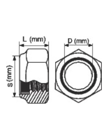 ECROU 6P.ZG.AUTO FREI.10 / 100 VISWOOD 98510