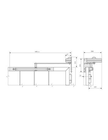 FERME PORTAIL 620 - NOIR STREMLER DC620G--9004