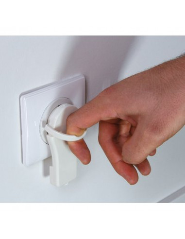 FICHE EXTRA PLATE 16A DHOME KF-GRC-03 CREAM WHITE