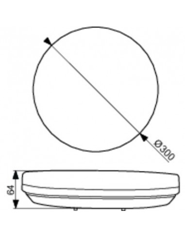 HUB. CLEV 1800LM 3000K DHOME XCL1028R-CCT-CP