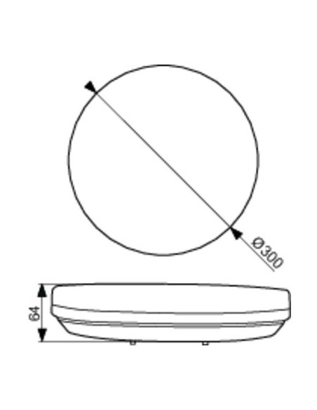 HUB. CLEV 1800LM 3000K DHOME XCL1028R-CCT-CP