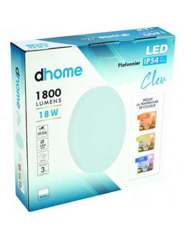 HUB. CLEV 1800LM 3000K DHOME XCL1028R-CCT-CP