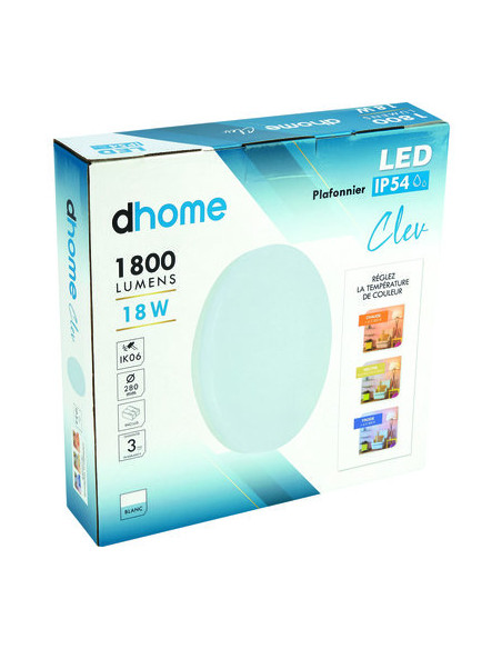 HUB. CLEV 1800LM 3000K DHOME XCL1028R-CCT-CP