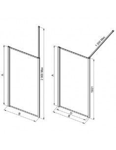 PAR ATOUT 3 DOUCHE OUVERTE 100CM LEDA L13ATW10031 2