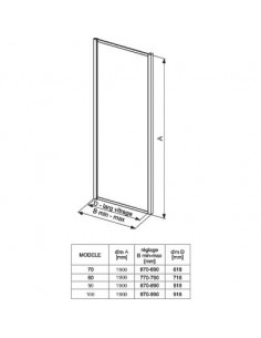 PAROI ATOUT 3 FIXE 80 LEDA L13AT3F08031 2